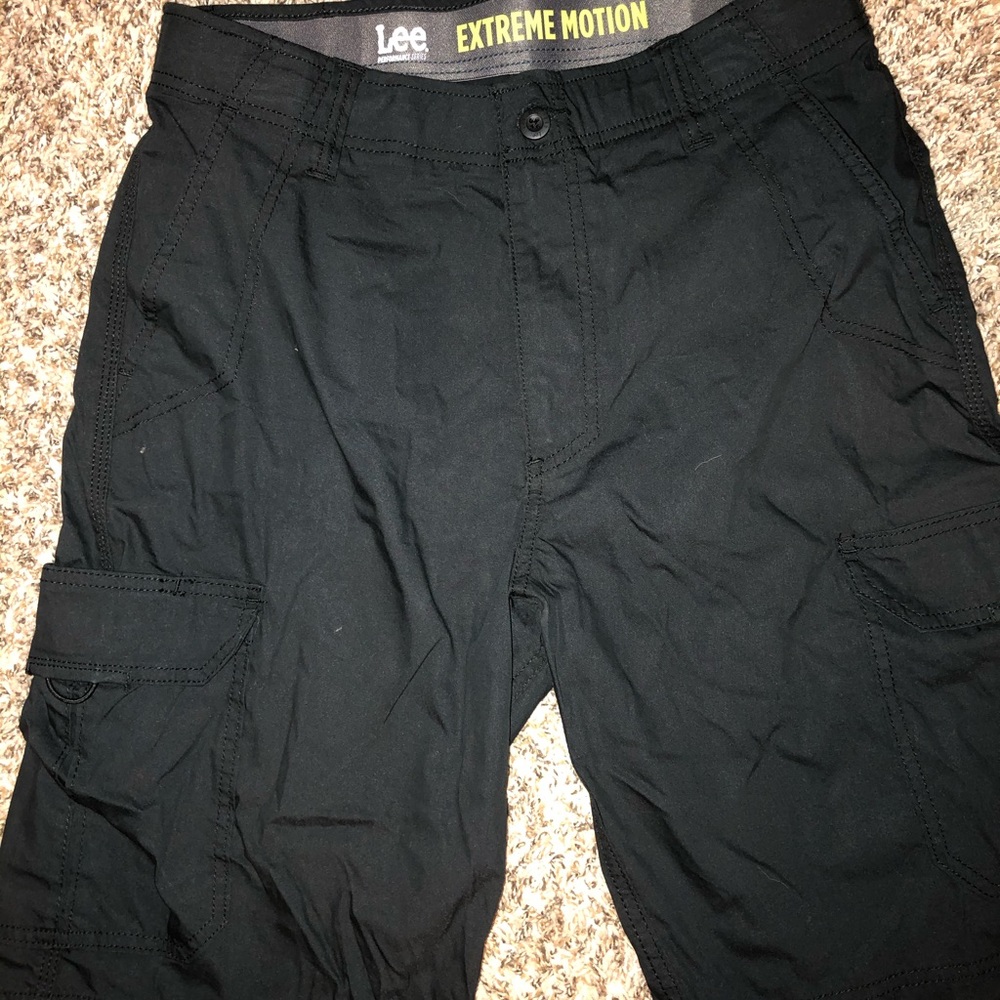 MENS BLACK CARGO SHORTS